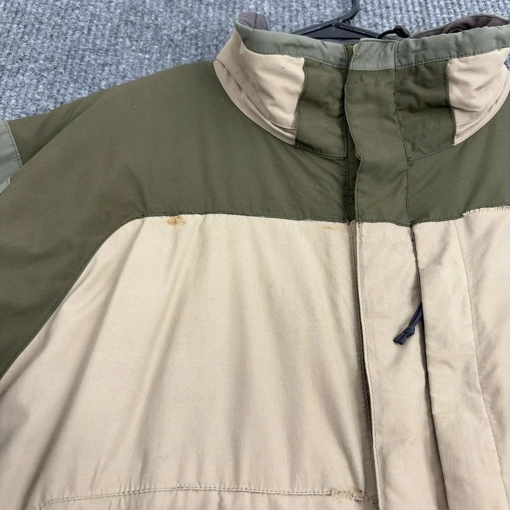The North Face Jacket Mens XL‎ Green Tan Nylon Colorblock Gorpcore Winter Coat